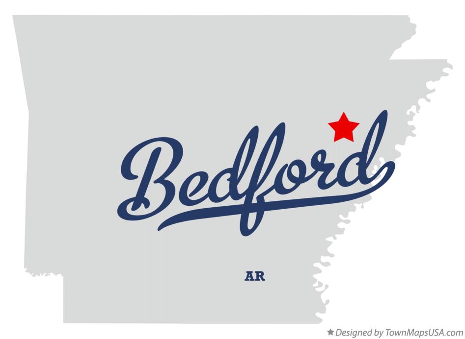 Map of Bedford Arkansas AR