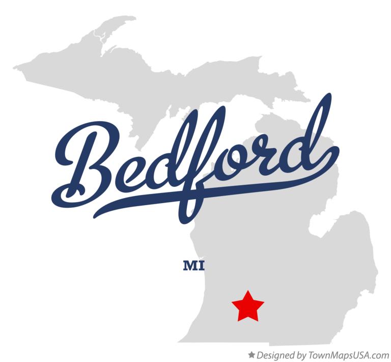 Map of Bedford Michigan MI