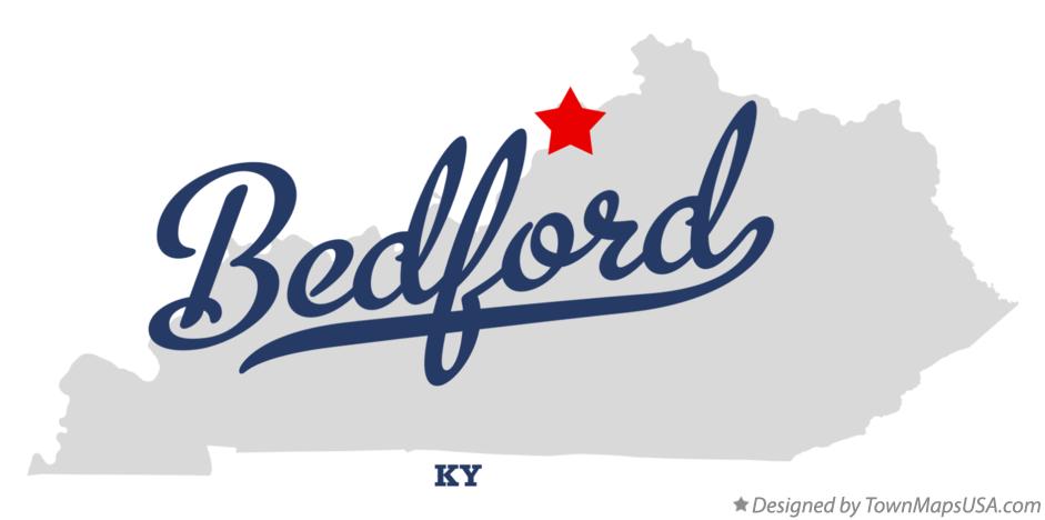 Map of Bedford Kentucky KY