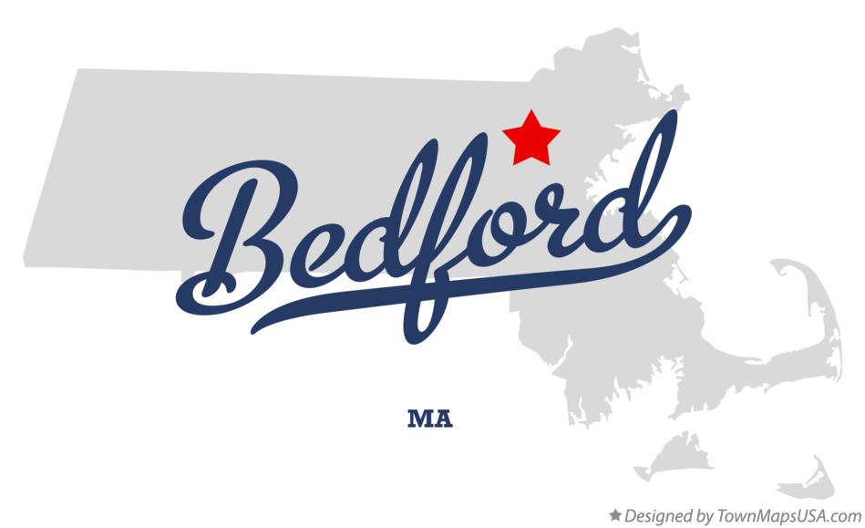 Map of Bedford Massachusetts MA