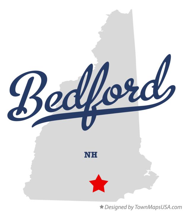 Map of Bedford New Hampshire NH