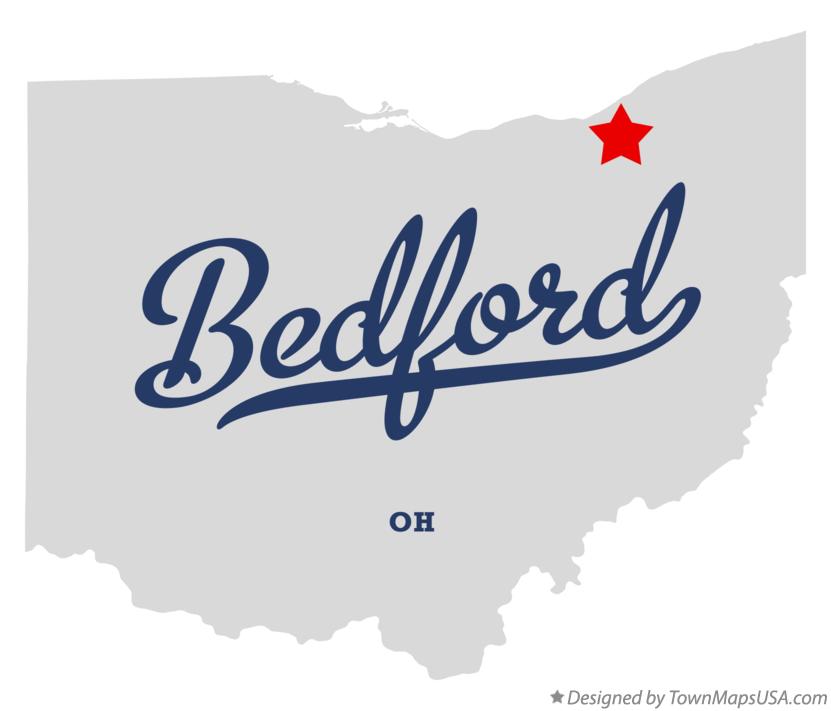 Map of Bedford Ohio OH