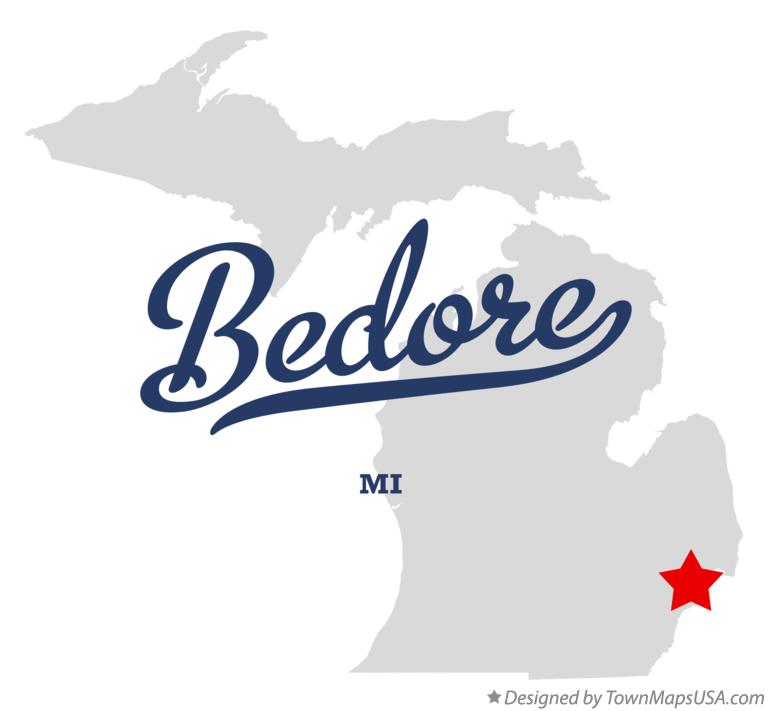 Map of Bedore Michigan MI