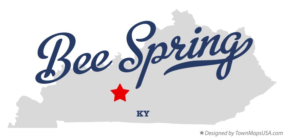 Map of Bee Spring Kentucky KY