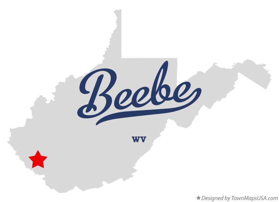 Map of Beebe West Virginia WV