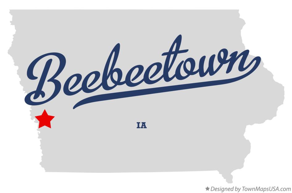 Map of Beebeetown Iowa IA
