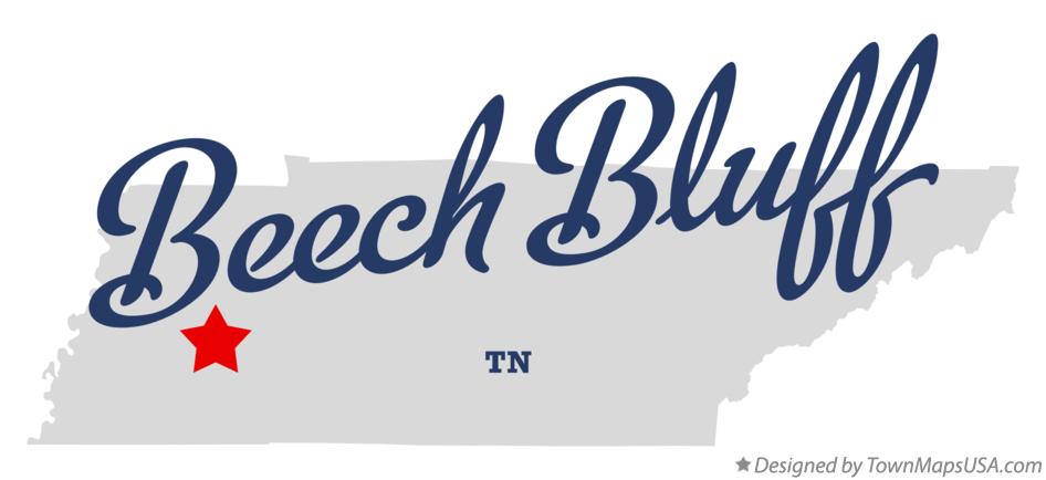 Map of Beech Bluff Tennessee TN