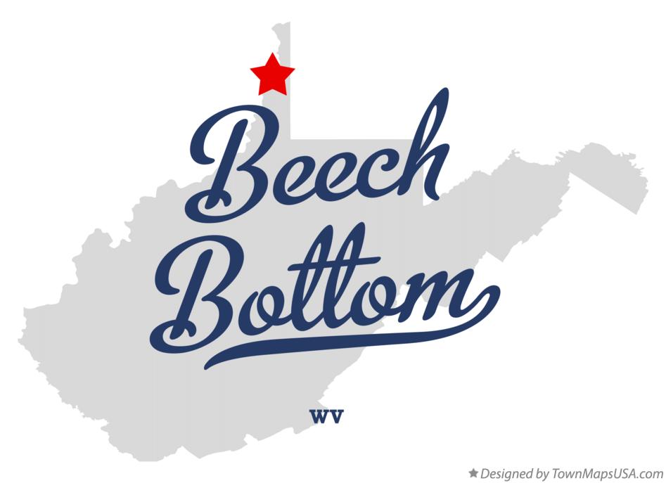 Map of Beech Bottom West Virginia WV