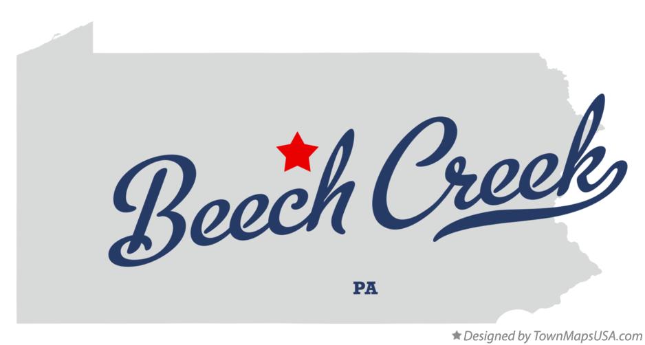 Map of Beech Creek Pennsylvania PA