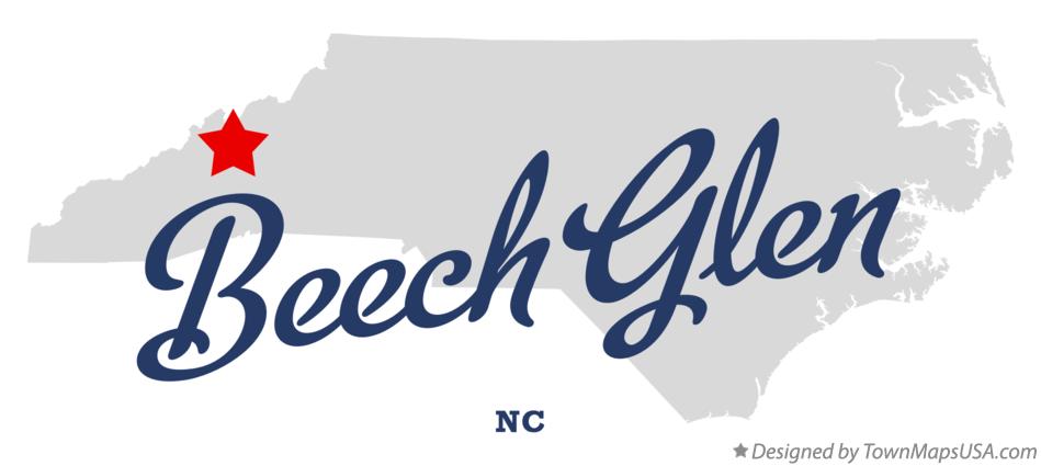 Map of Beech Glen North Carolina NC