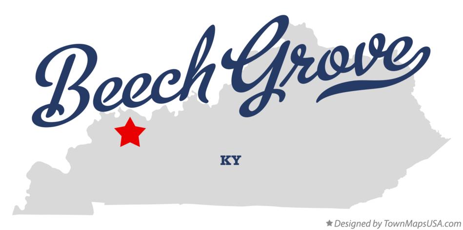 Map of Beech Grove Kentucky KY