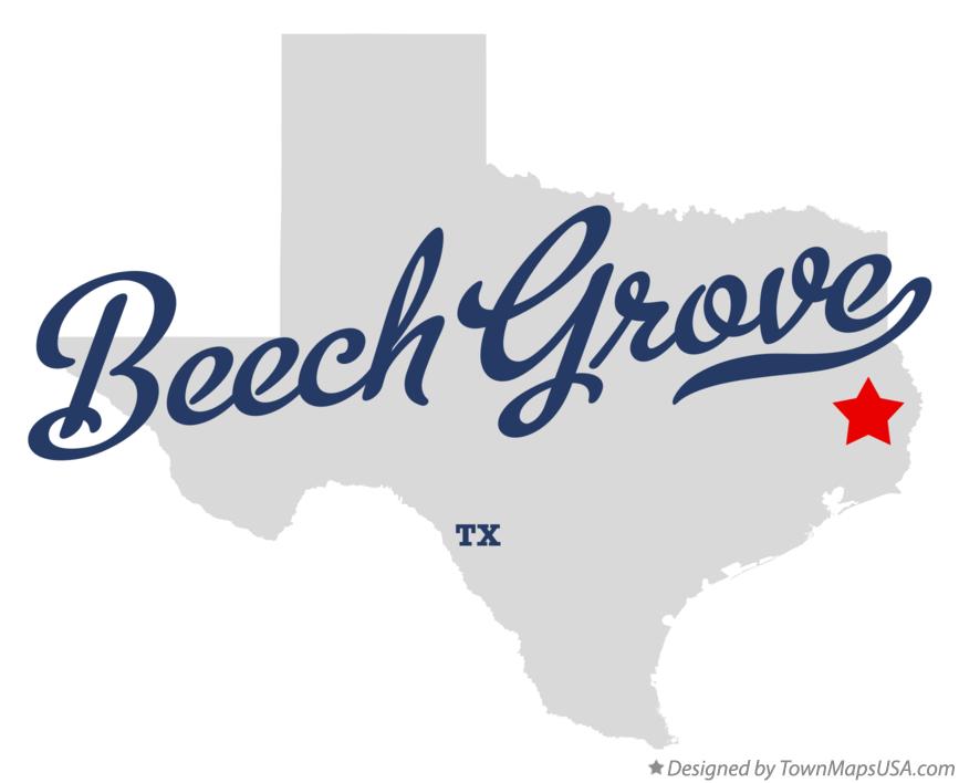 Map of Beech Grove Texas TX