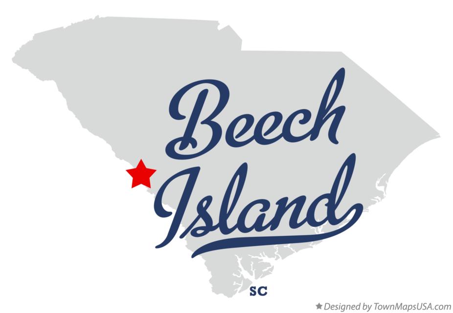 Map of Beech Island South Carolina SC