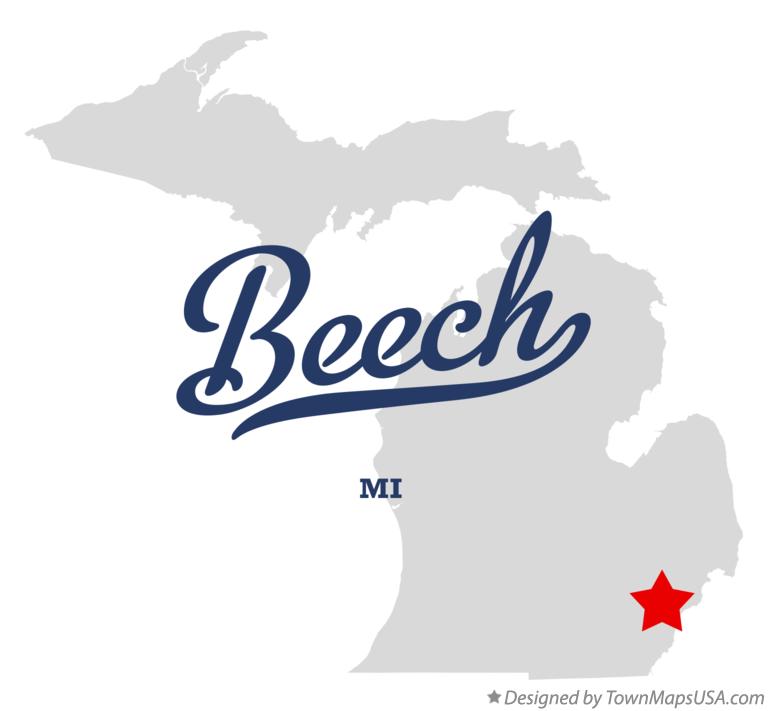 Map of Beech Michigan MI