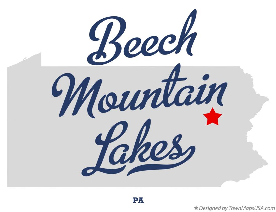 Map of Beech Mountain Lakes Pennsylvania PA