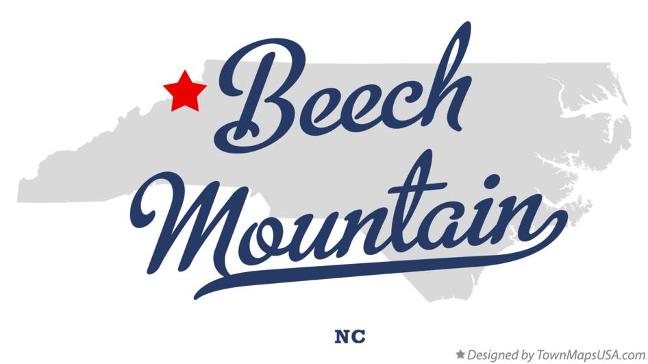 Map of Beech Mountain North Carolina NC