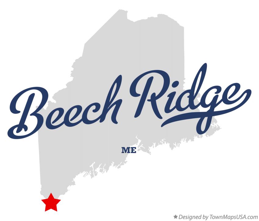 Map of Beech Ridge Maine ME