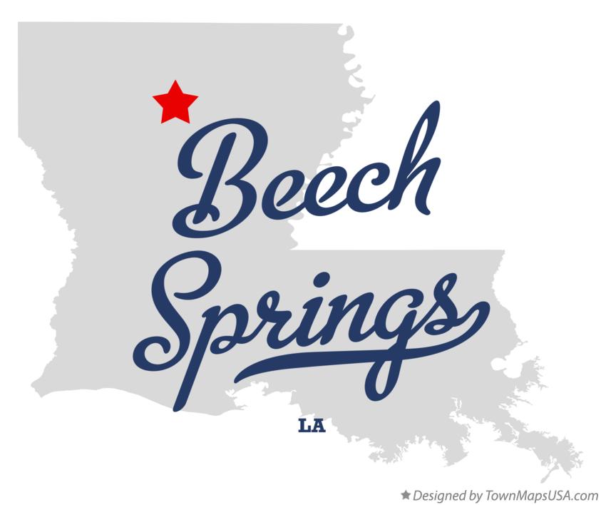 Map of Beech Springs Louisiana LA