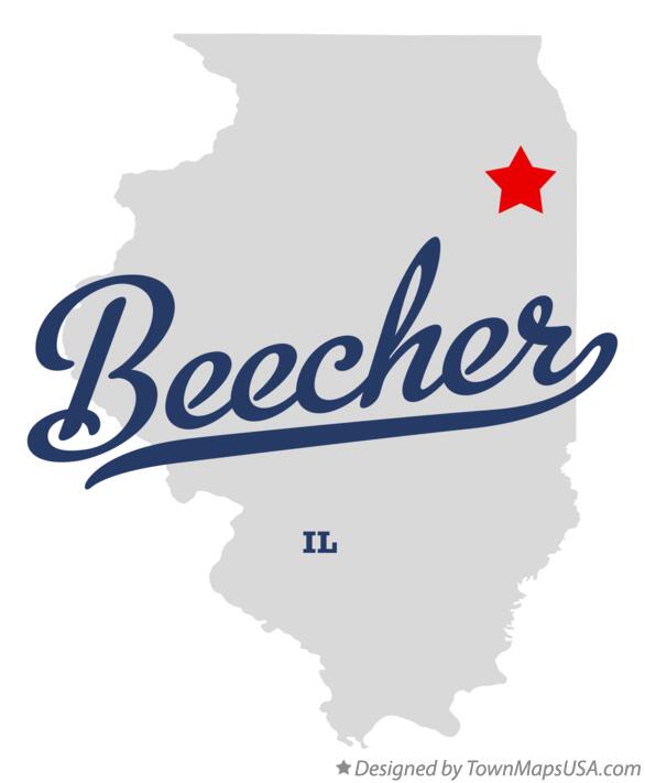 Map of Beecher Illinois IL