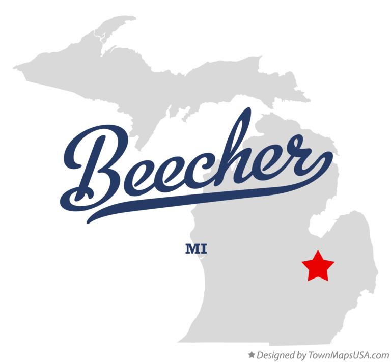 Map of Beecher Michigan MI