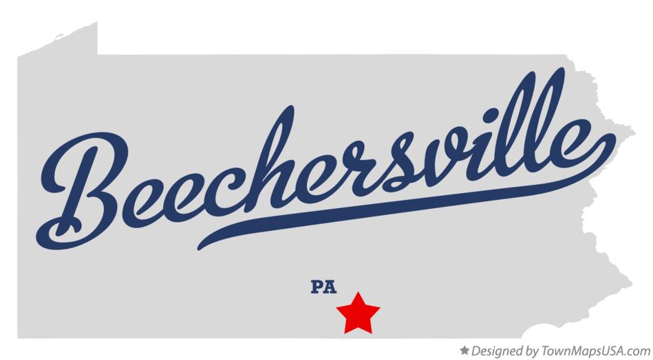 Map of Beechersville Pennsylvania PA