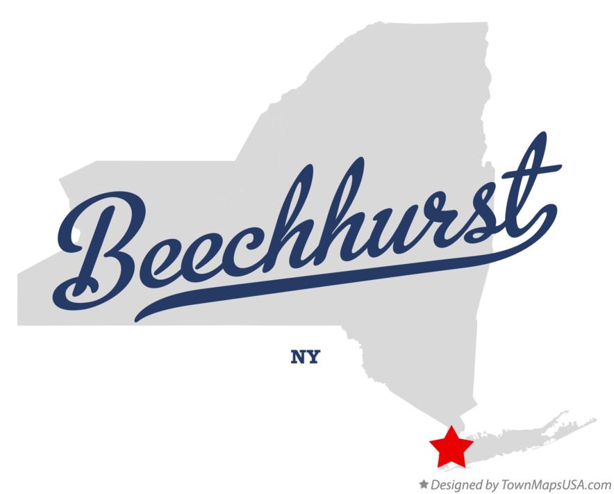 Map of Beechhurst New York NY