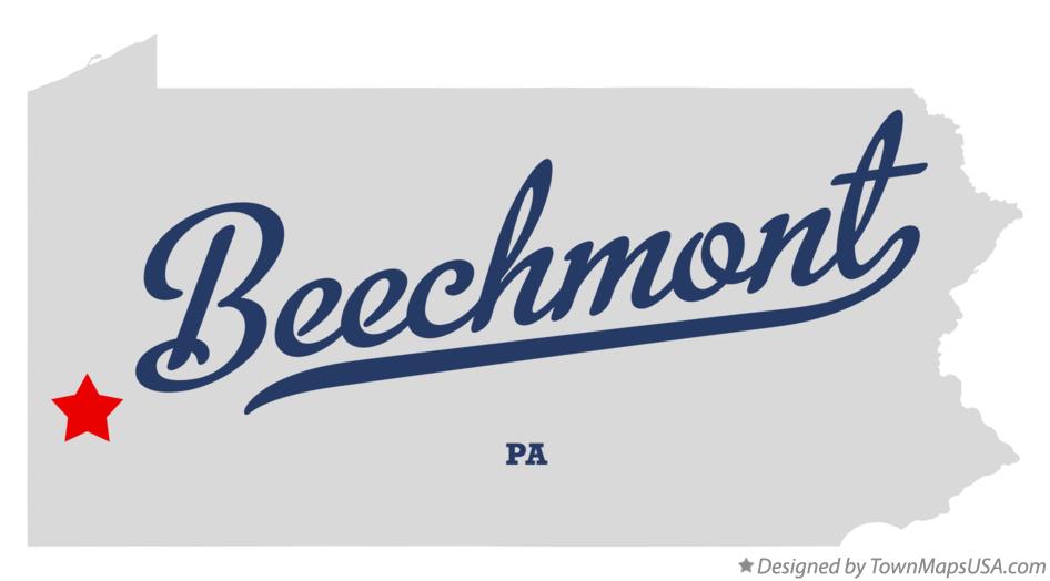 Map of Beechmont Pennsylvania PA
