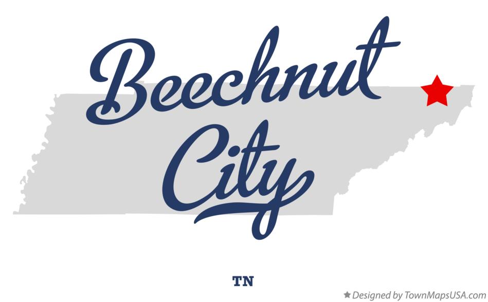 Map of Beechnut City Tennessee TN