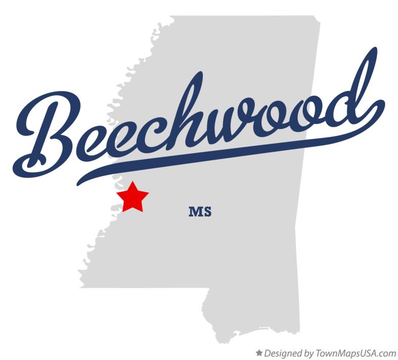 Map of Beechwood Mississippi MS