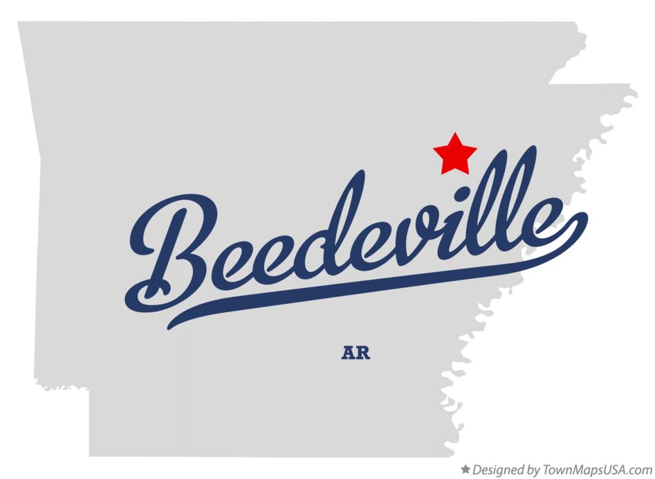 Map of Beedeville Arkansas AR