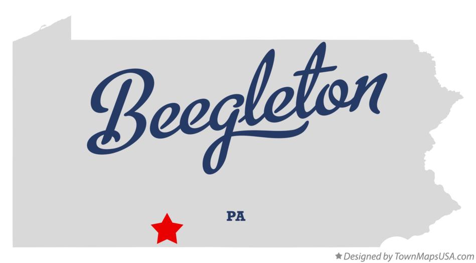 Map of Beegleton Pennsylvania PA