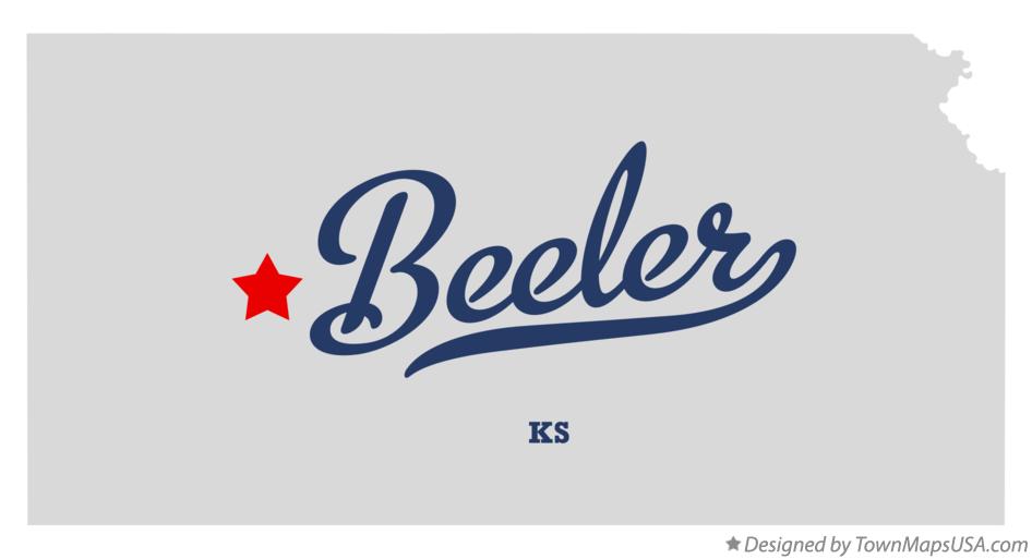 Map of Beeler Kansas KS