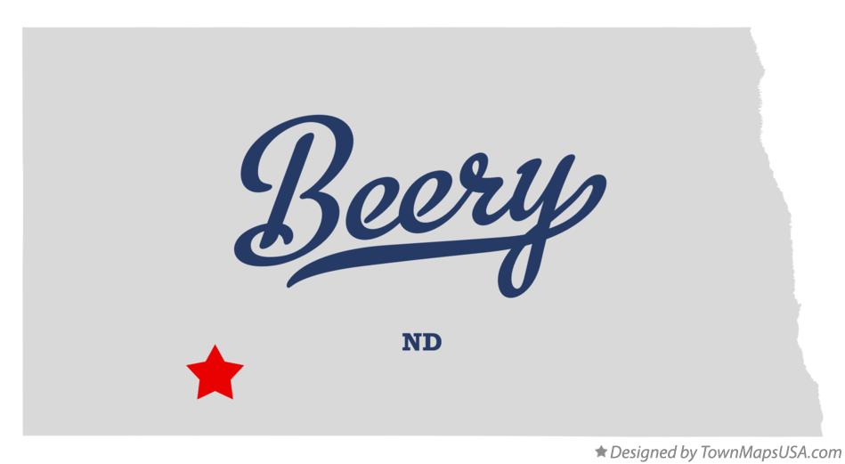 Map of Beery North Dakota ND