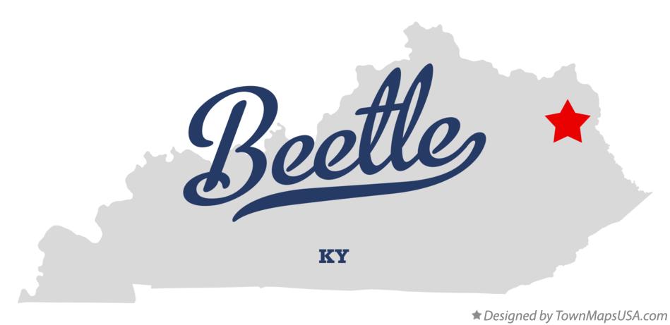 Map of Beetle Kentucky KY