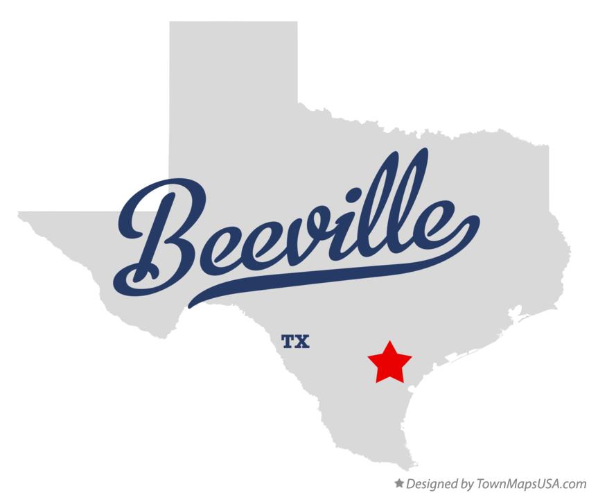 Map of Beeville Texas TX
