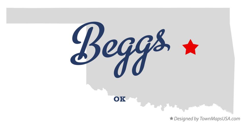 Map of Beggs Oklahoma OK