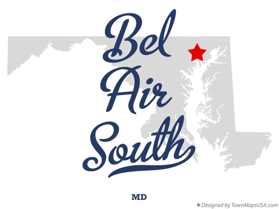 Map of Bel Air South Maryland MD