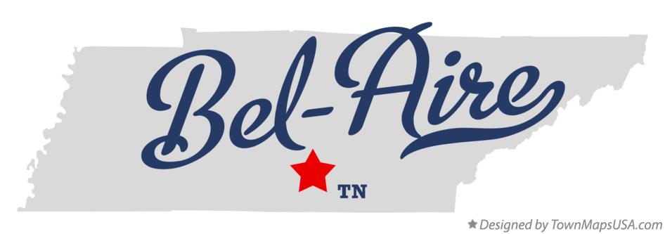 Map of Bel-Aire Tennessee TN