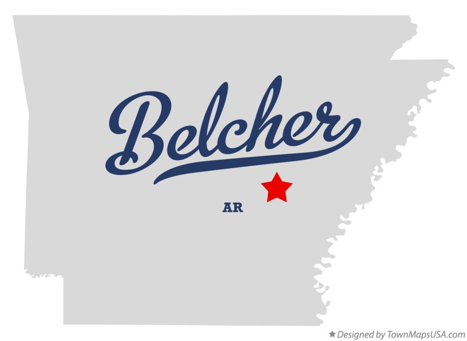 Map of Belcher Arkansas AR