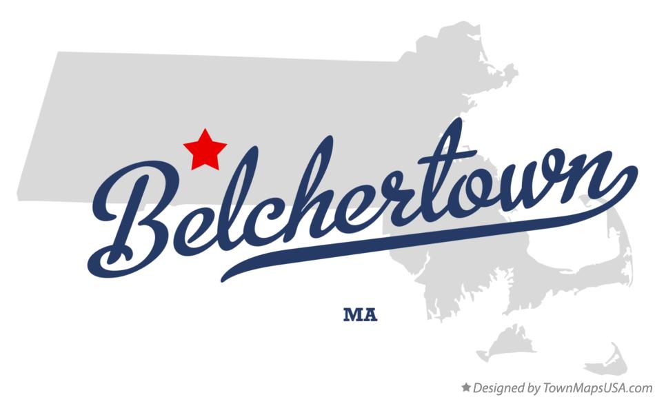Map of Belchertown Massachusetts MA