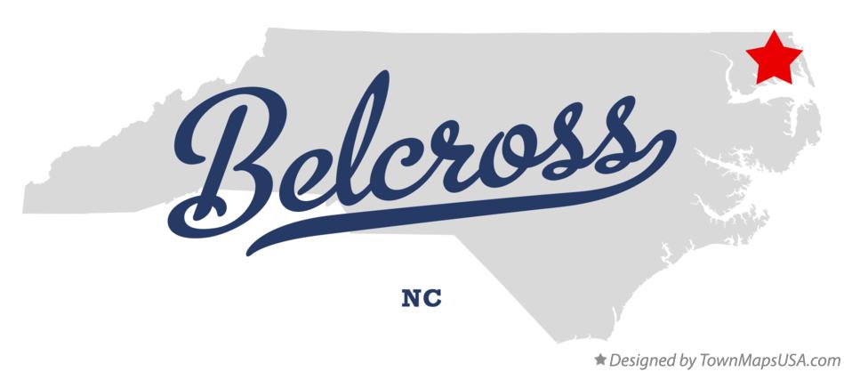 Map of Belcross North Carolina NC