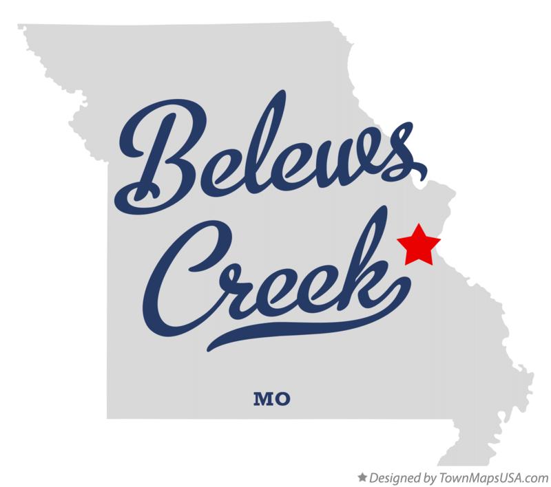 Map of Belews Creek Missouri MO