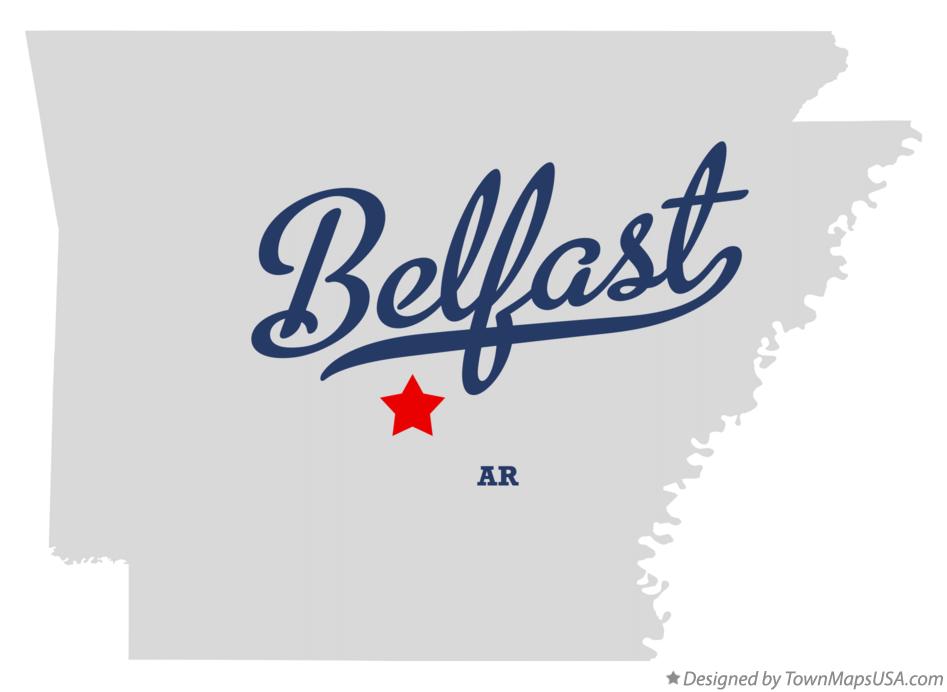 Map of Belfast Arkansas AR