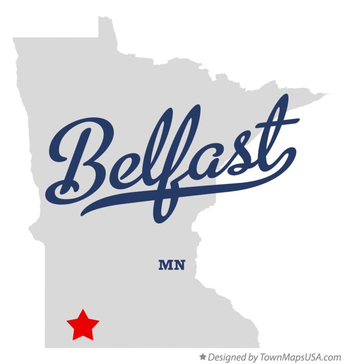 Map of Belfast Minnesota MN