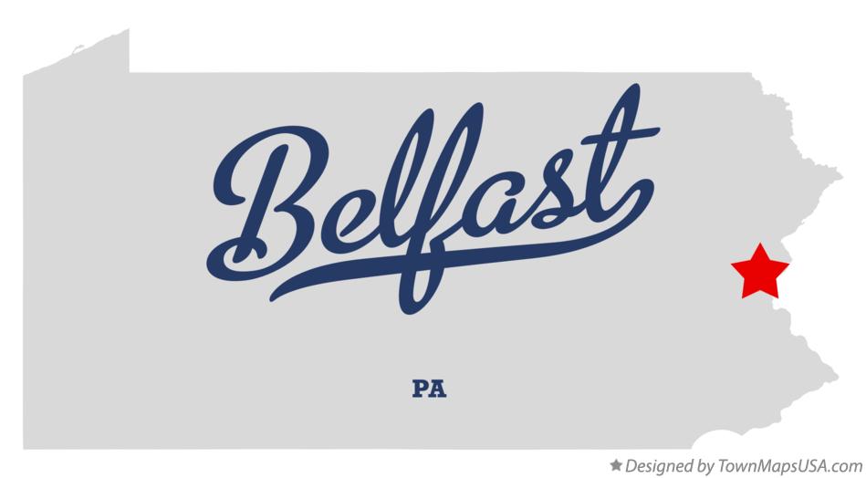 Map of Belfast Pennsylvania PA