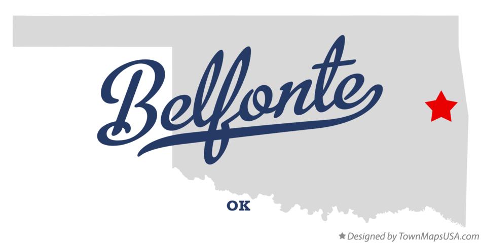 Map of Belfonte Oklahoma OK
