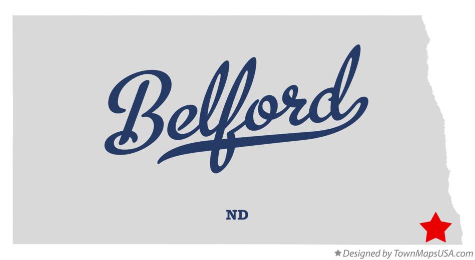 Map of Belford North Dakota ND