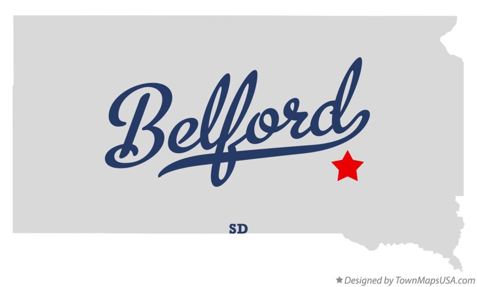 Map of Belford South Dakota SD