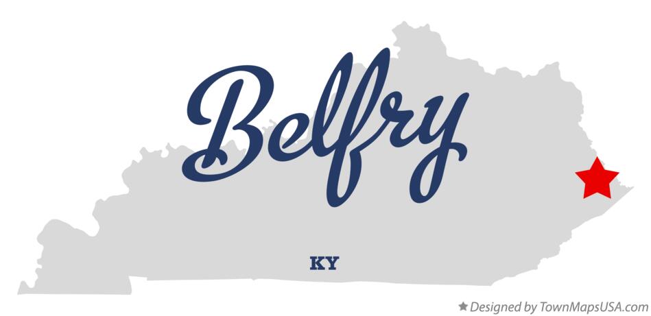 Map of Belfry Kentucky KY