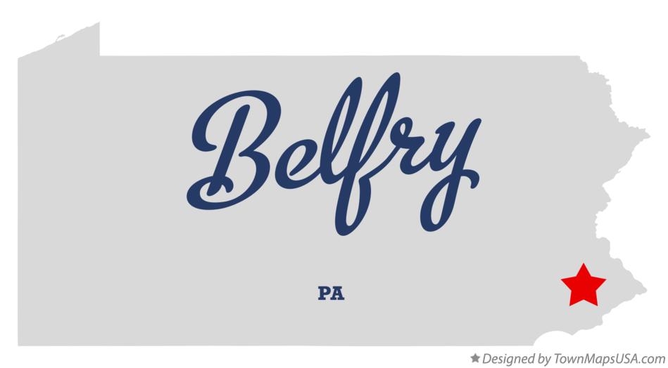 Map of Belfry Pennsylvania PA